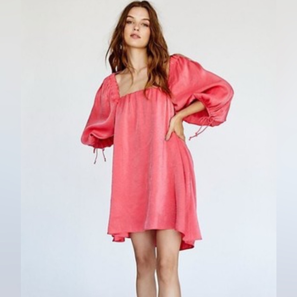 Free People Mara Mini Dress Pink Rose Women's Size Medium